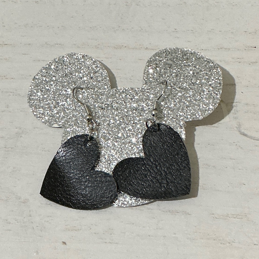 Faux leather earrings